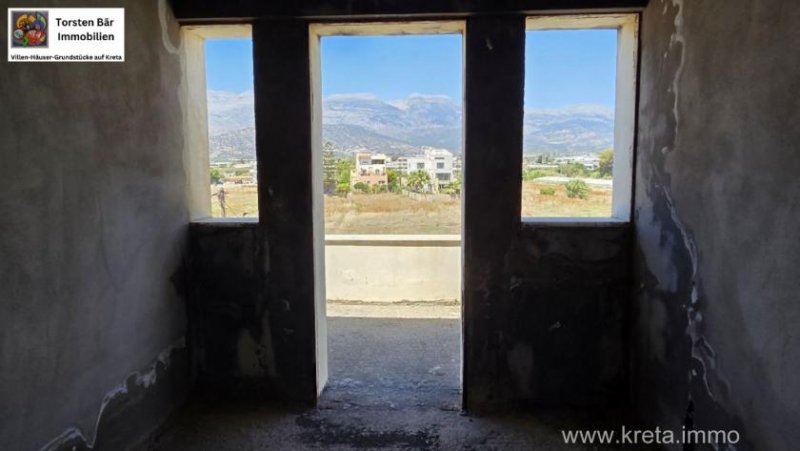 Kookinos Pirgos Kreta Kokkinos Pirgos unfertiges Geschäftsgebäude mit Wohnungen direkt am Meer Gewerbe kaufen